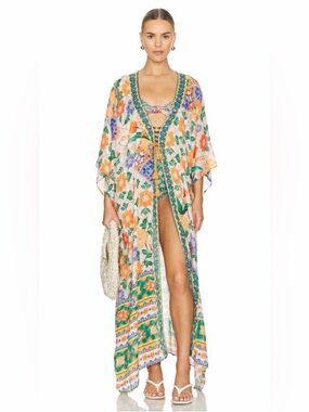 Agua Bendita NWT $280 Selma Tile Caftan OS GORGEOUS HANDMADE- Sold Out